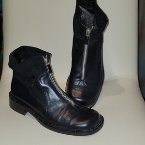 GOFFREDO FANTINI Black Ankle Boots from the Materia Prima Collection